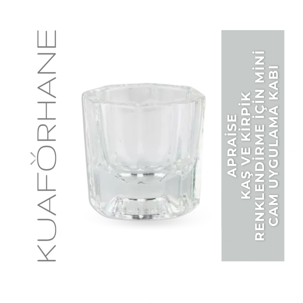 APRAISE KAŞ VE KİRPİK RENKLENDİRME İÇİN MİNİ CAM UYGULAMA KABI