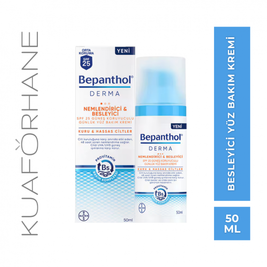 BEPANTHOL DERMA NEMLENDİRİCİ VE BESLEYİCİ YÜZ BAKIM KREMİ SPF25 50 ML