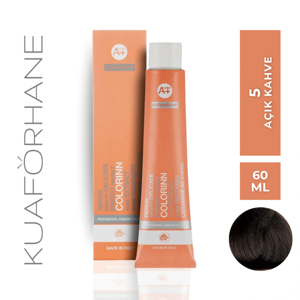 COLORINN PROFESSİONAL TÜP SAÇ BOYASI 60 ML 5 AÇIK KAHVE