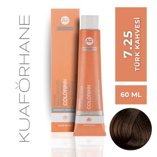 COLORINN PROFESSİONAL TÜP SAÇ BOYASI 60 ML 7.25 TÜRK KAHVESİ