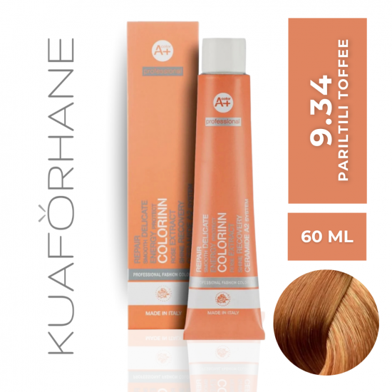 COLORINN PROFESSİONAL TÜP SAÇ BOYASI 60 ML 9.34 PARILTILI TOFFEE