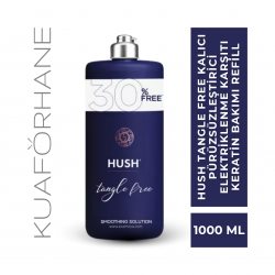 HUSH TANGLE FREE KALICI PÜRÜZSÜZLEŞTİRİCİ ELEKTRİKLENME KARŞITI KERATİN BAKIMI REFİLL 1000 ML