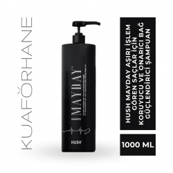 HUSH MAYDAY AŞIRI İŞLEM GÖREN SAÇLAR İÇİN KORUYUCU VE ONARICI BAĞ GÜÇLENDİRİCİ ŞAMPUAN 1000 ML