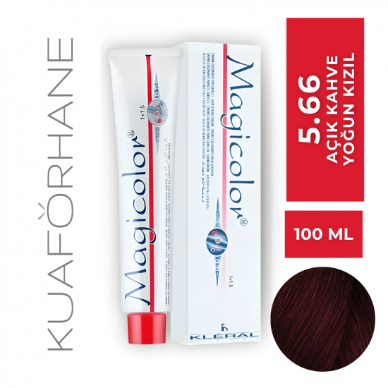 KLERAL MAGİCOLOR SAÇ BOYASI 100 ML 5.66 AÇIK KAHVE YOĞUN KIZIL
