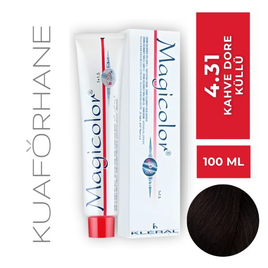 KLERAL MAGİCOLOR SAÇ BOYASI 100 ML 4.31 KAHVE DORE KÜLLÜ