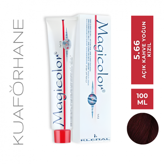 KLERAL MAGİCOLOR SAÇ BOYASI 100 ML 5.66 AÇIK KAHVE YOĞUN KIZIL