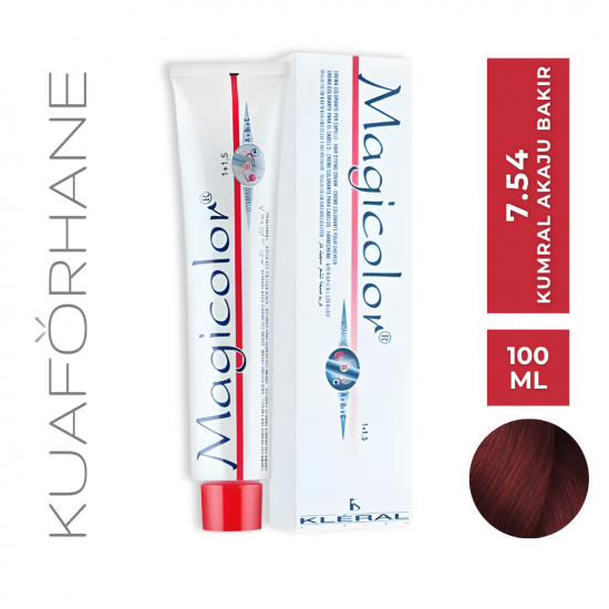 KLERAL MAGİCOLOR SAÇ BOYASI 100 ML 7.54  KUMRAL  AKAJU BAKIR