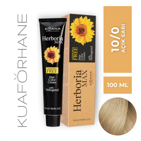 KYANA HERBORIA MAX  AMONYAKSIZ SAÇ BOYASI 100 ML  10/0  AÇIK SARI
