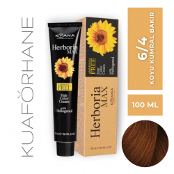 KYANA HERBORIA MAX  AMONYAKSIZ SAÇ BOYASI 100 ML  6/4  KOYU KUMRAL BAKIR