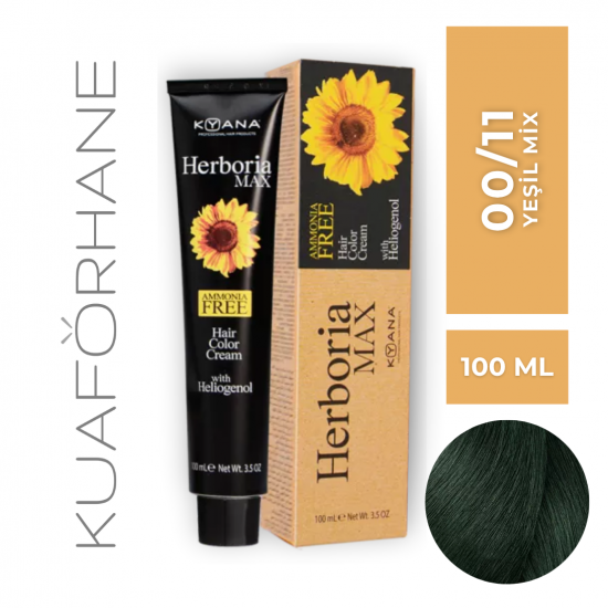 KYANA HERBORIA MAX  AMONYAKSIZ SAÇ BOYASI 100 ML  00/11  YEŞİL MİX