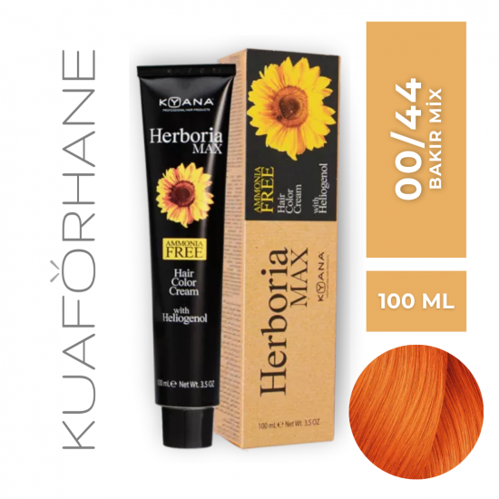 KYANA HERBORIA MAX  AMONYAKSIZ SAÇ BOYASI 100 ML  00/44  BAKIR MİX