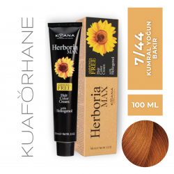 KYANA HERBORIA MAX  AMONYAKSIZ SAÇ BOYASI 100 ML  7/44  KUMRAL YOĞUN BAKIR