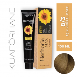 KYANA HERBORIA MAX  AMONYAKSIZ SAÇ BOYASI 100 ML  8/3  AÇIK KUMRAL DORE