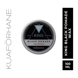 KYANA KING BLACK POMADE ERKEKLER İÇİN BEYAZ KAPATICI VE ORTA TUTUCU SAÇ ŞEKİLLENDİRİCİ KREM WAX 100 ML