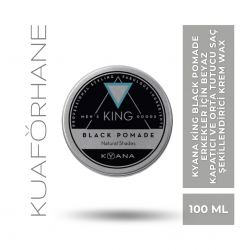 KYANA KING BLACK POMADE ERKEKLER İÇİN BEYAZ KAPATICI  VE ORTA TUTUCU SAÇ ŞEKİLLENDİRİCİ KREM WAX 100 ML