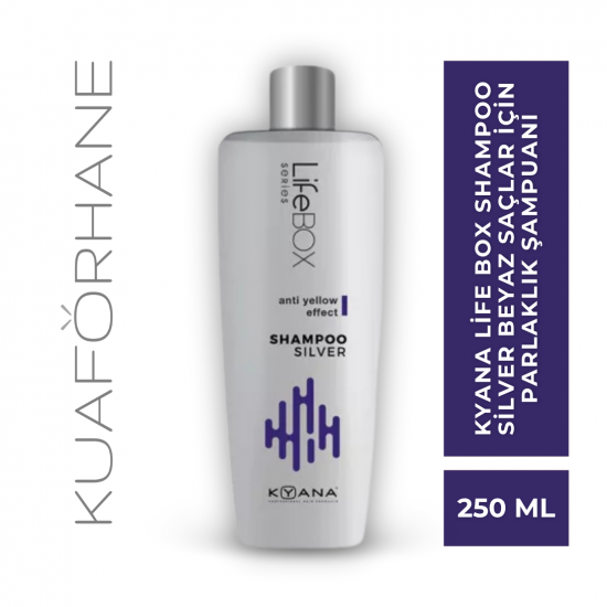 KYANA LİFE BOX SILVER BEYAZ VE GRİ SAÇLAR İÇİN PARLAKLIK ŞAMPUANI 250 ML