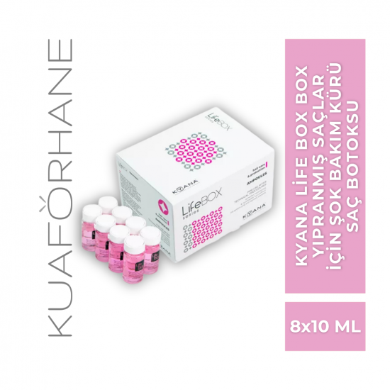 KYANA LİFE BOX YIPRANMIŞ SAÇLAR İÇİN ŞOK BAKIM KÜRÜ SAÇ BOTOKSU  8x10 ML