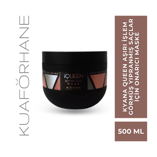 KYANA QUEEN AŞIRI İŞLEM GÖRMÜŞ YIPRANMIŞ SAÇLAR İÇİN ONARICI MASKE 500 ML