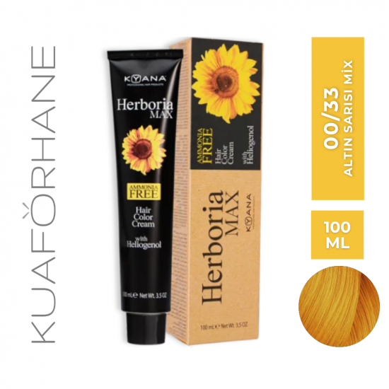 KYANA HERBORIA MAX AMONYAKSIZ SAÇ BOYASI 100 ML 00/33 ALTIN SARI MIX