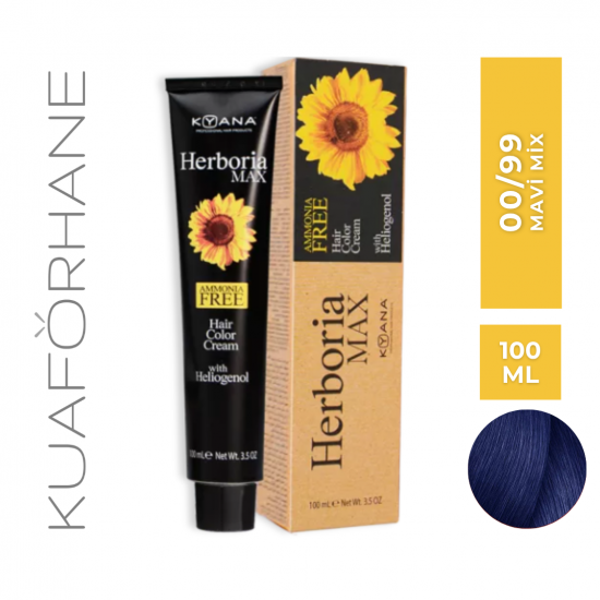 KYANA HERBORIA MAX AMONYAKSIZ SAÇ BOYASI 100 ML 00/99 MAVİ MIX