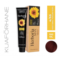 KYANA HERBORIA MAX AMONYAKSIZ SAÇ BOYASI 100 ML 4/66 KESTANE YOĞUN KIZIL