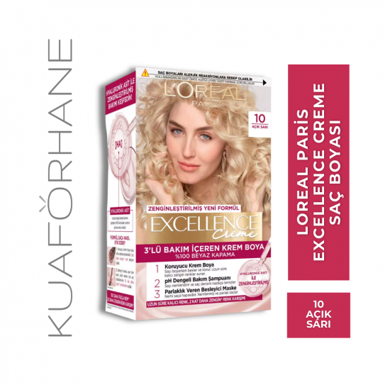 LOREAL PARIS EXCELLENCE CREME 10 AÇIK SARI SAÇ BOYASI