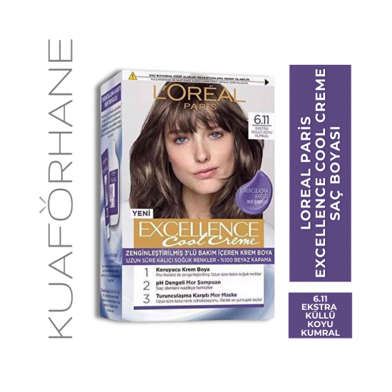 LOREAL PARIS EXCELLENCE COOL CREME 6.11 EKSTRA KÜLLÜ KOYU KUMRAL
