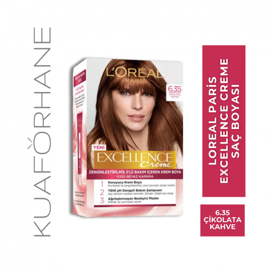 LOREAL PARIS EXCELLENCE CREME 6.35 ÇİKOLATA KAHVE SAÇ BOYASI