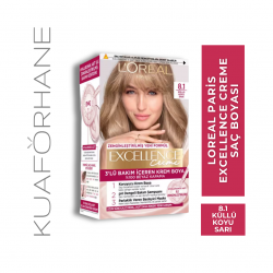 LOREAL PARIS EXCELLENCE CREME 8.1 KÜLLÜ KOYU SARI SAÇ BOYASI