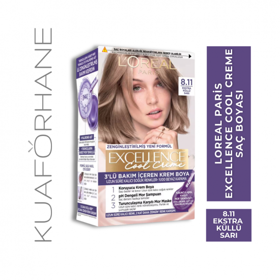LOREAL PARIS EXCELLENCE COOL CREME 8.11 EKSTRA KÜLLÜ SARI