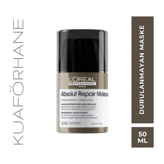 LOREAL ABSOLUT REPAIR MOLECULAR TÜM YIPRANMIŞ SAÇLAR İÇİN ONARICI VE GÜÇLENDİRİCİ MASKE 50 ML