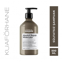 LOREAL ABSOLUT REPAIR MOLECULAR TÜM YIPRANMIŞ SAÇLAR İÇİN ONARICI VE GÜÇLENDİRİCİ SÜLFATSIZ ŞAMPUAN 500 ML