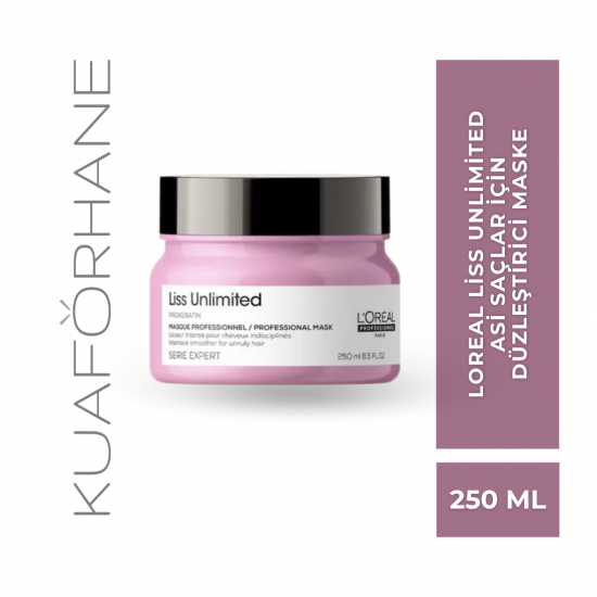 LOREAL LISS UNLIMITED ASİ SAÇLAR İÇİN DÜZLEŞTİRİCİ MASKE 250 ML