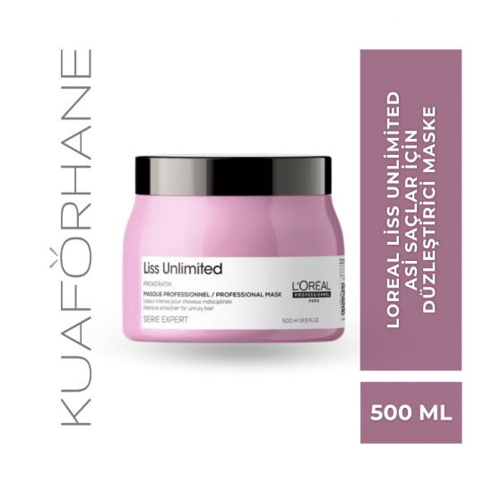LOREAL LISS UNLIMITED  ASİ SAÇLAR İÇİN DÜZLEŞTİRİCİ MASKE 500 ML