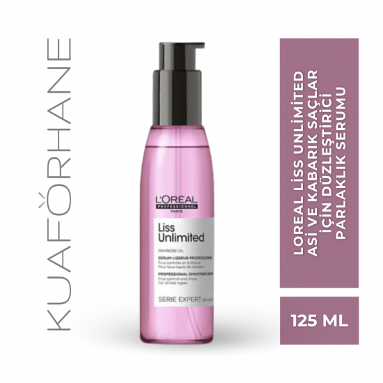 LOREAL LISS UNLIMITED  ASİ VE KABARIK SAÇLAR İÇİN DÜZLEŞTİRİCİ PARLAKLIK SERUMU 125 ML