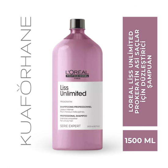 LOREAL LISS UNLIMITED PROKERATİN ASİ SAÇLAR İÇİN DÜZLEŞTİRİCİ ŞAMPUAN 1500 ML