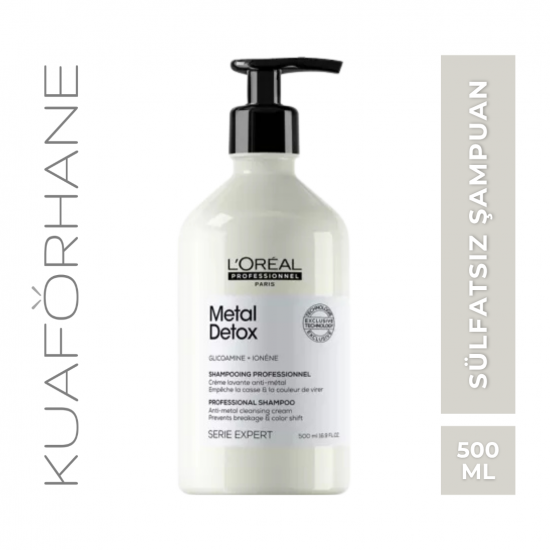 LOREAL METAL DETOX RENKLENDİRME SONRASI ARINDIRICI SÜLFATSIZ ŞAMPUAN 500 ML