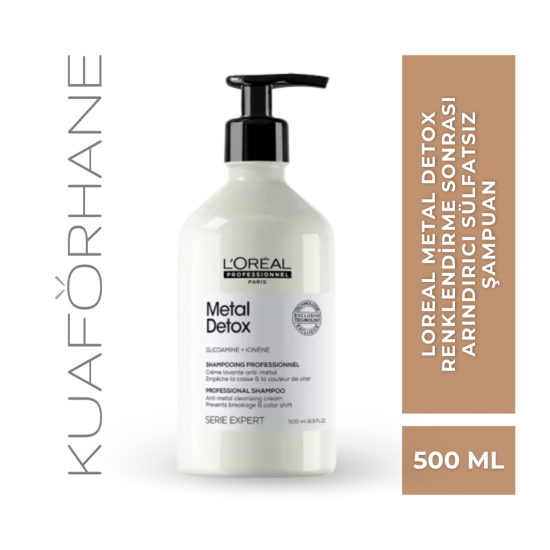 LOREAL METAL DETOX RENKLENDİRME SONRASI ARINDIRICI SÜLFATSIZ ŞAMPUAN 500 ML