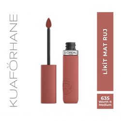 LOREAL PARIS INFAILLIBLE MATTE RESISTANCE LİKİT MAT RUJ 635 WORTH IT MEDIUM
