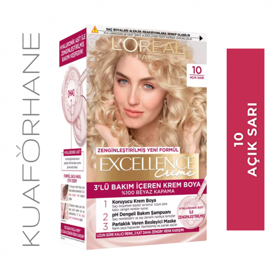 LOREAL PARIS EXCELLENCE CREME 10 AÇIK SARI SAÇ BOYASI