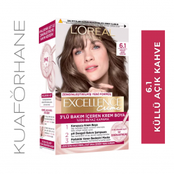 LOREAL PARIS EXCELLENCE CREME 6.1 KÜLLÜ AÇIK KAHVE SAÇ BOYASI