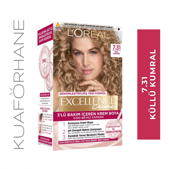 LOREAL PARIS EXCELLENCE CREME 7.31 BAL KÖPÜĞÜ SAÇ BOYASI