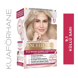 LOREAL PARIS EXCELLENCE CREME 9.1 KÜLLÜ SARI SAÇ BOYASI