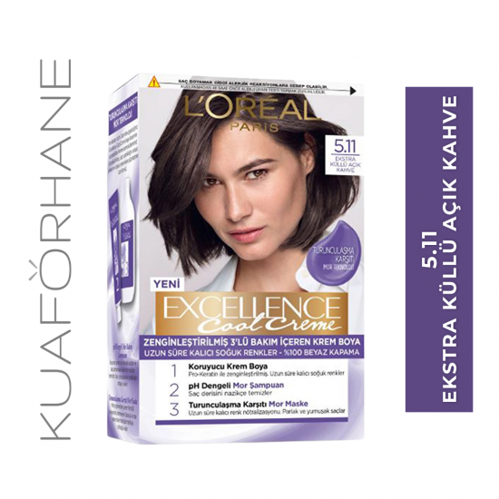 LOREAL PARIS EXCELLENCE COOL CREME 5.11 EKSTRA KÜLLÜ AÇIK KAHVE