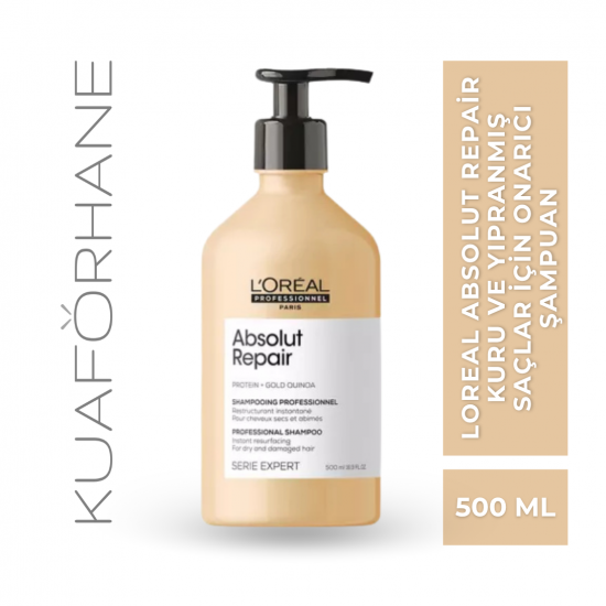 LOREAL ABSOLUT REPAIR KURU VE YIPRANMIŞ SAÇLAR İÇİN ONARICI ŞAMPUAN 500 ML