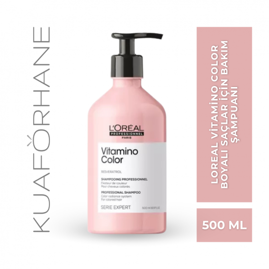 LOREAL VİTAMİNO COLOR  BOYALI SAÇLAR İÇİN RENK KORUYUCU BAKIM ŞAMPUANI 500 ML