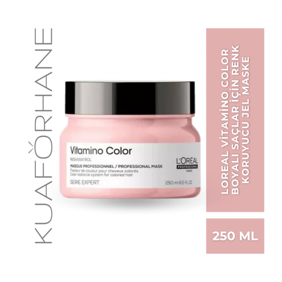 LOREAL VİTAMİNO COLOR  BOYALI SAÇLAR İÇİN RENK KORUYUCU JEL MASKE 250 ML