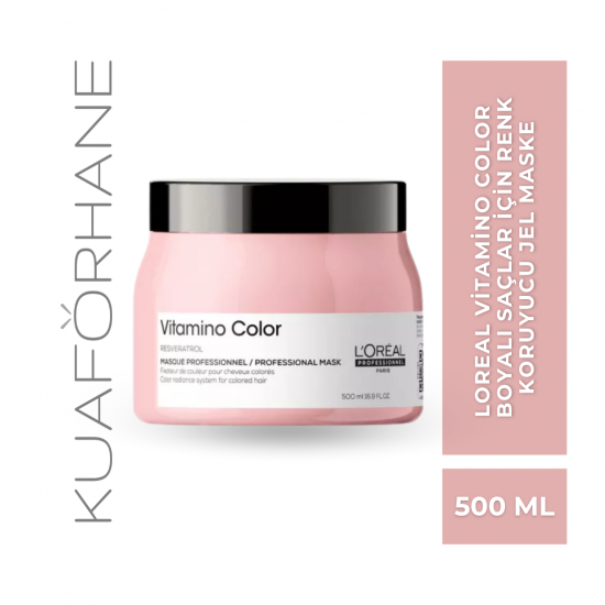 LOREAL VİTAMİNO COLOR  BOYALI SAÇLAR İÇİN RENK KORUYUCU JEL MASKE 500 ML