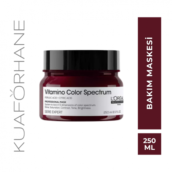 LOREAL VİTAMİNO COLOR SPECTRUM BOYALI SAÇLAR İÇİN NEMLENDİRİCİ BAKIM MASKESİ 250 ML