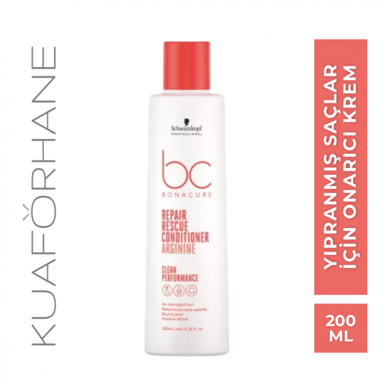 SCHWARZKOPF BC BONACURE REPAİR RESCUE ACİL KURTARMA YIPRANMIŞ SAÇLAR İÇİN ONARICI KREM 200 ML